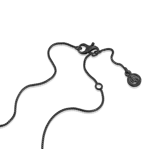 fasten the included 18k black gold chain at 20, 21, 22 inches <span class='visuallyhidden'>Call or text 323-404-2959 for shopping assistance</span>